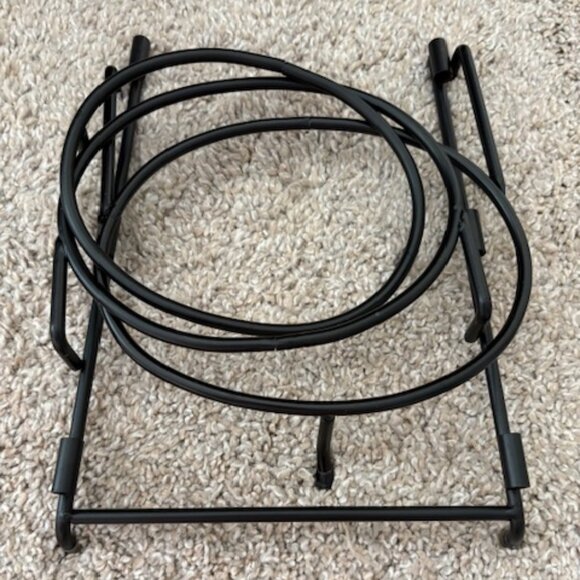 NEW "FOOD" PORCELAIN 3 TIER MULTIPLE SIZE WHITE BOWLS W/BLACK STAND. - Picture 4 of 4